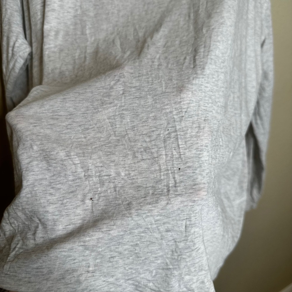Lululemon Gray Heathered Long Sleeve‎ Boatneck Oversized Top Relaxed Fit L - Picture 3 of 7